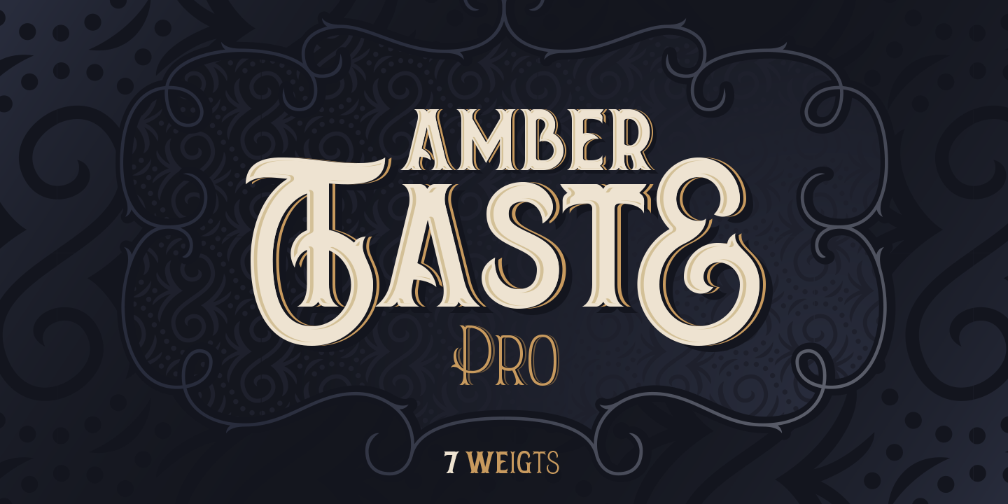 Amber Taste Pro Font preview